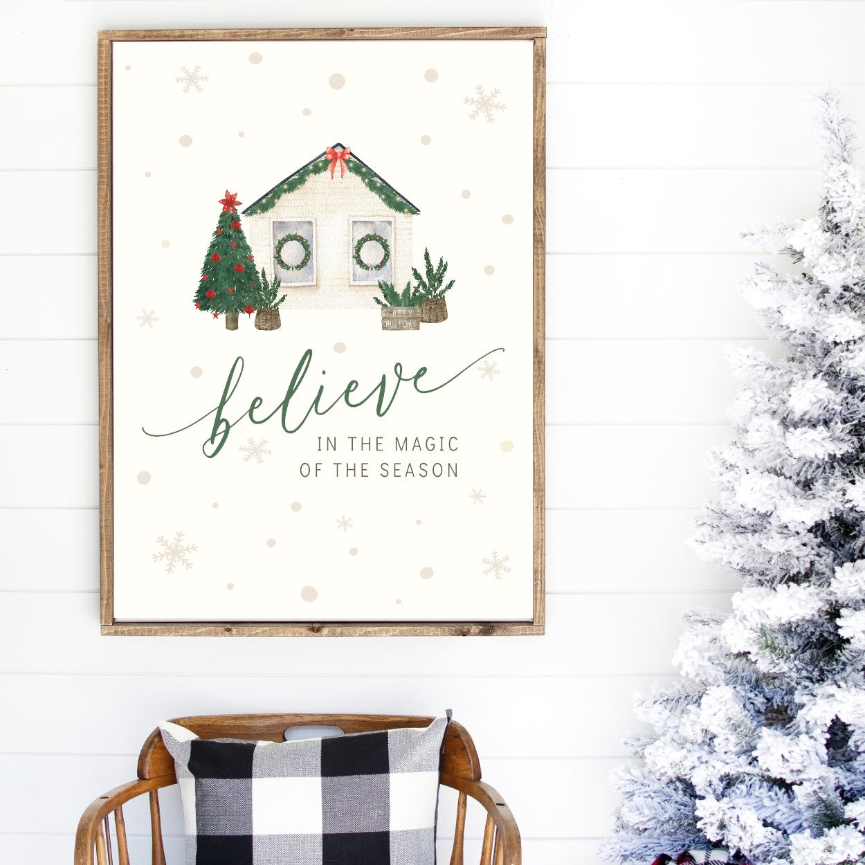 Believe In The Magic Of The Season Canvas Printed Sign