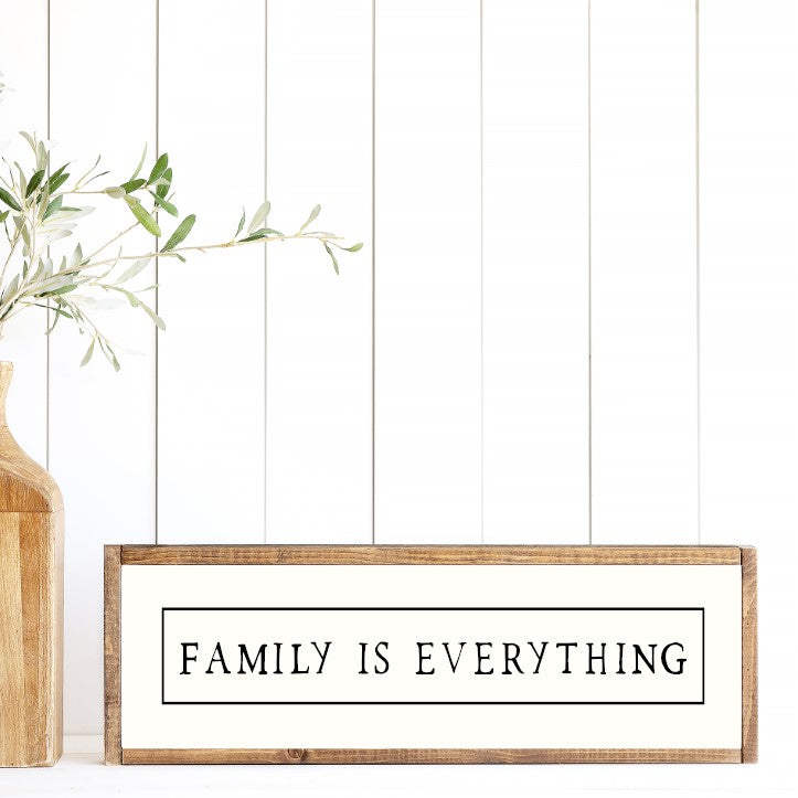 Family Is Everything Canvas Printed Sign