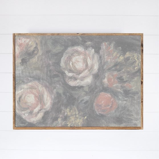 Abstract Flowers Canvas Printed Sign