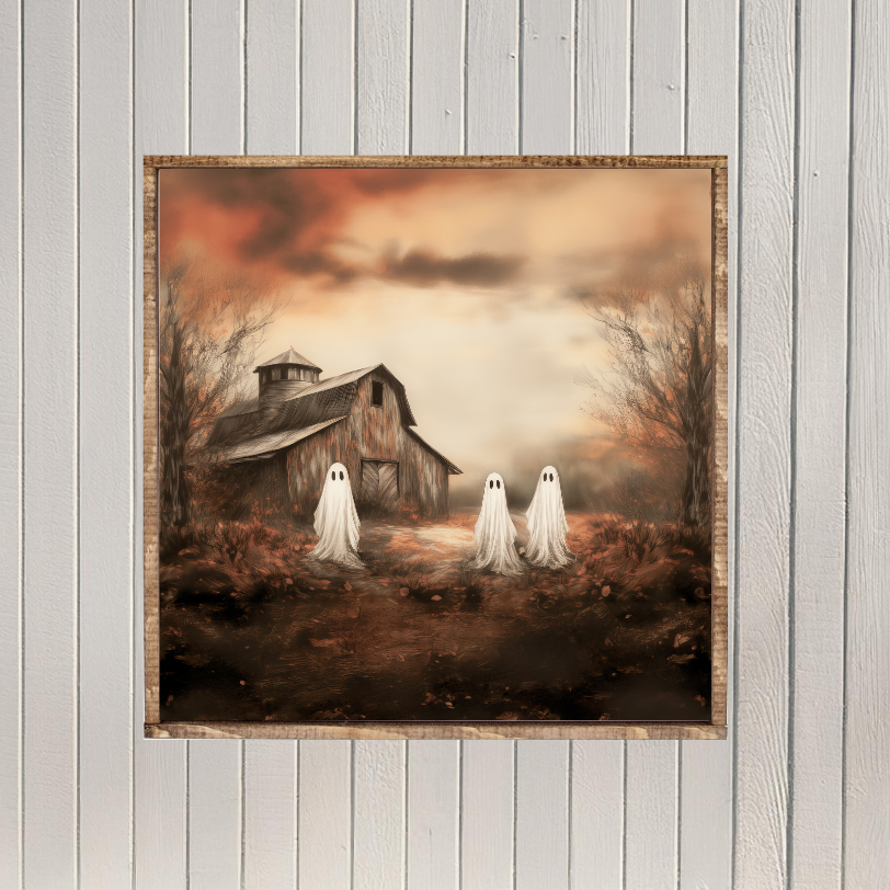 A Haunting At The Barn Printed Sign
