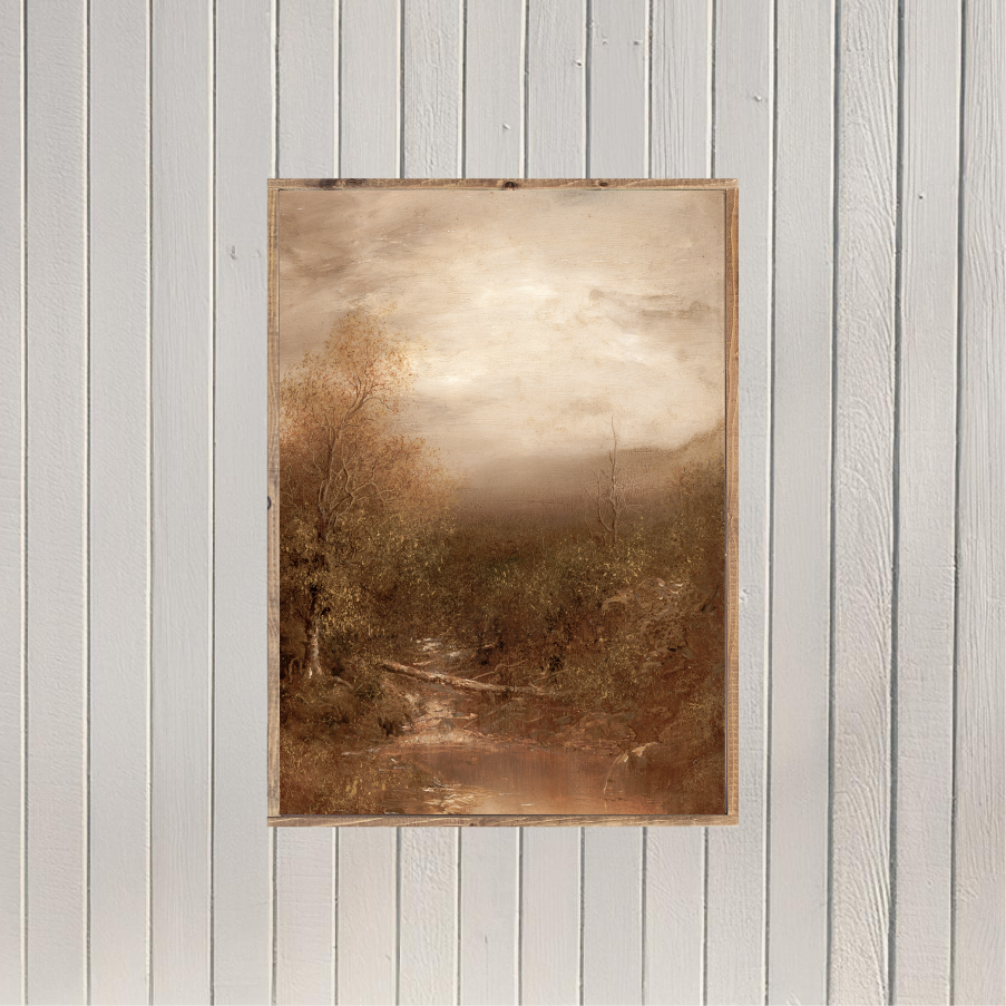 Autumn River Journey Canvas Printed Sign