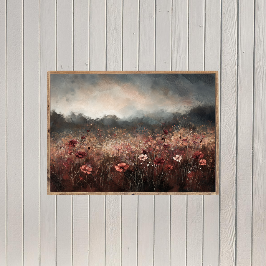 Autumn Wildflowers Canvas Printed Sign