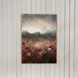 Autumn Wildflowers Canvas Printed Sign