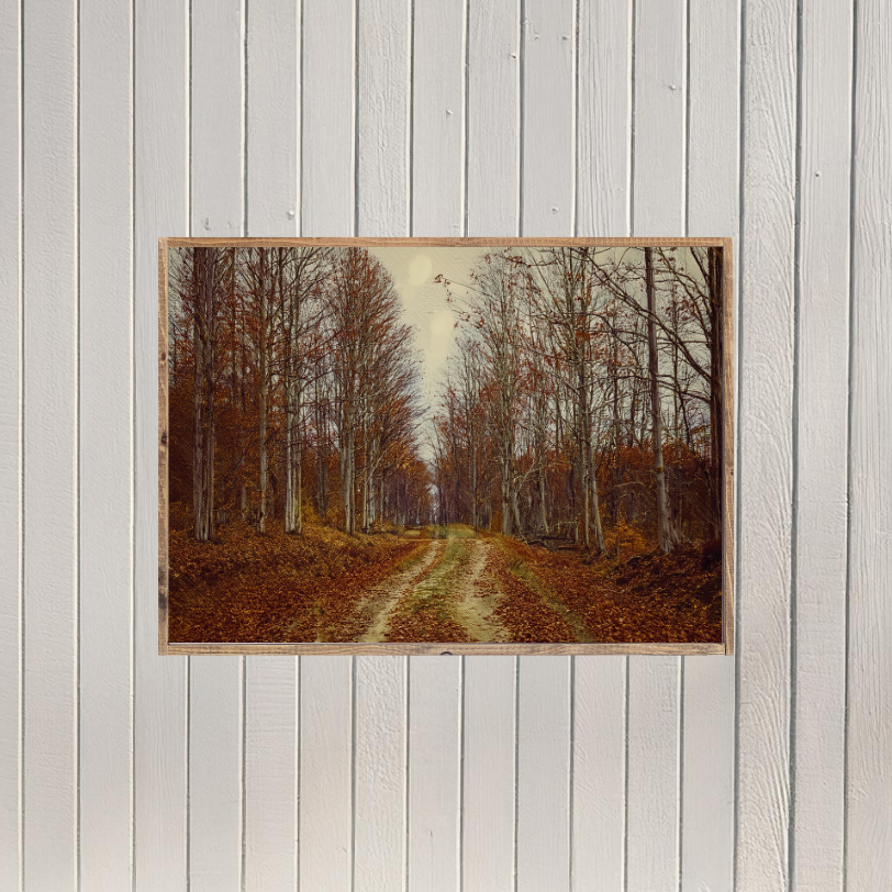 Autumn's Embrace Canvas Printed Sign