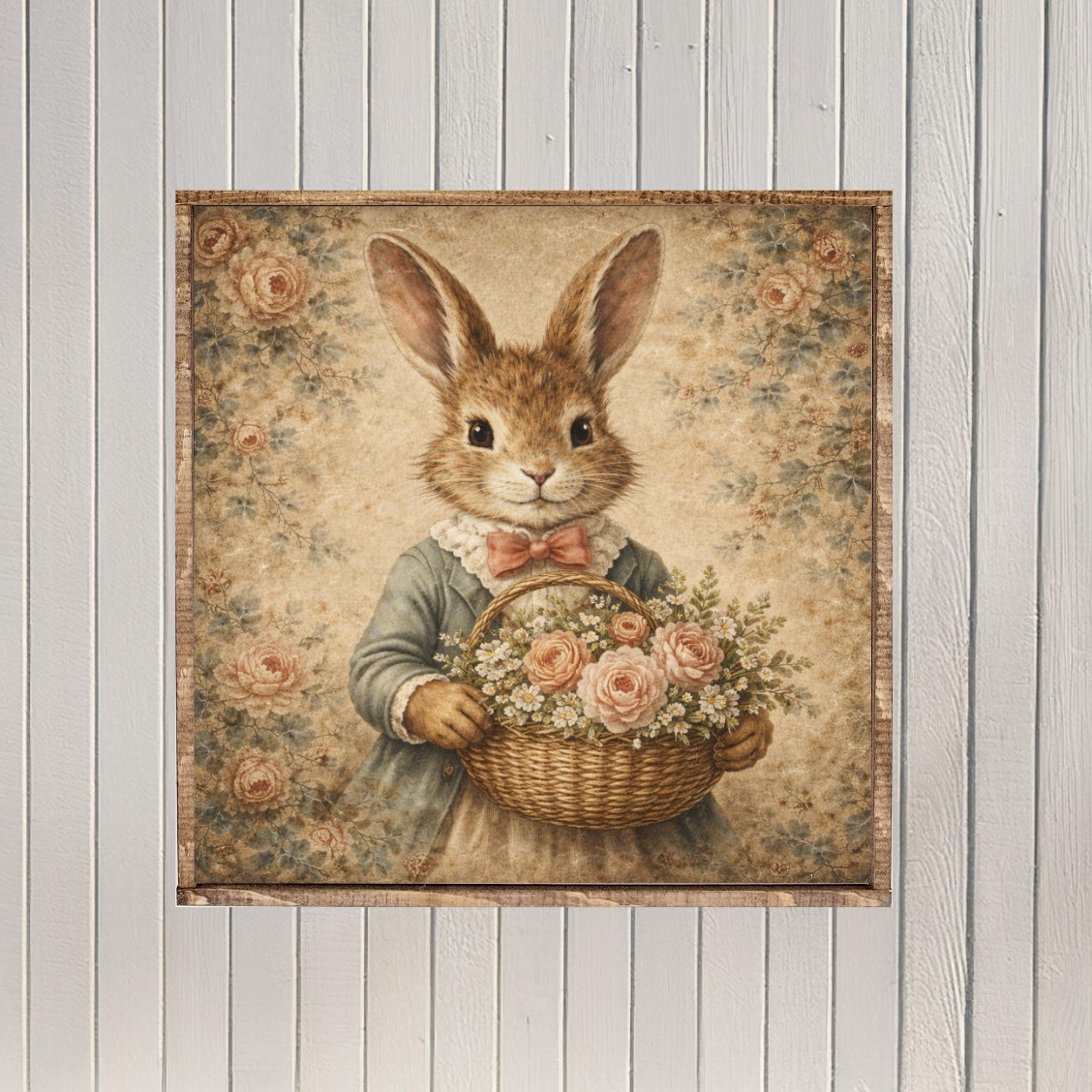 Basket Full of Spring Canvas Printed Sign