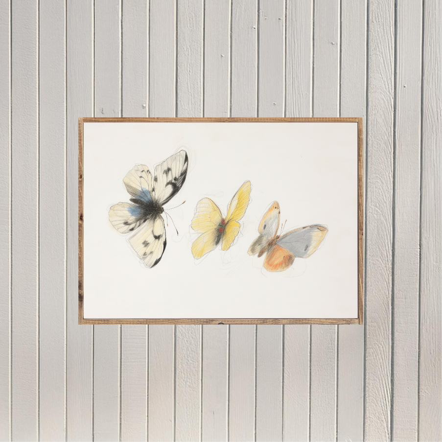 Beautiful Butterflies Canvas Printed Sign