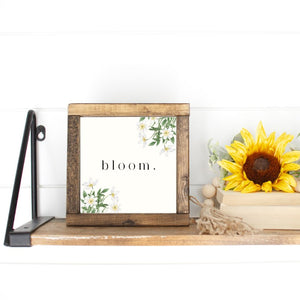Bloom Canvas Printed Sign
