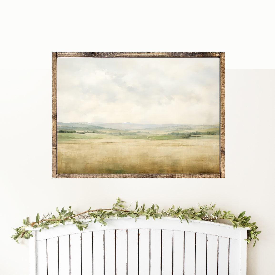 Bright Rolling Hills Canvas Printed Sign