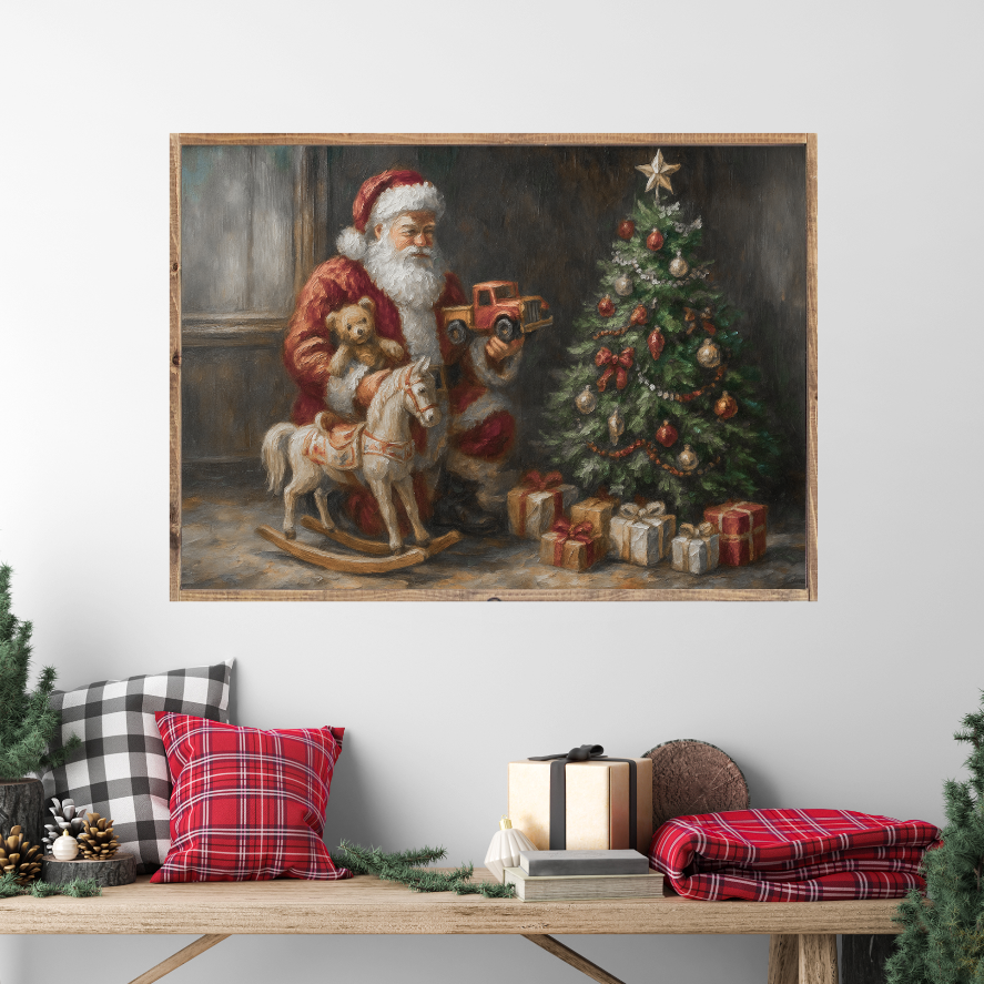 Bringing Christmas Cheer Canvas Printed Sign
