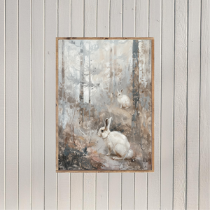 Bunnies Abstract Canvas Printed Sign