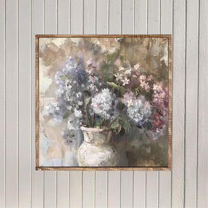 Charming Hydrangeas Canvas Printed Sign