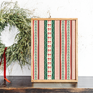 Christmas Pattern Layering 4 Canvas Printed Sign