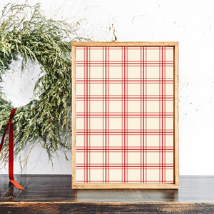 Christmas Plaid Layering 1 Canvas Printed Sign