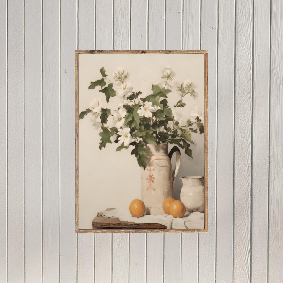 Citrus and Spring Stems Canvas Printed Sign