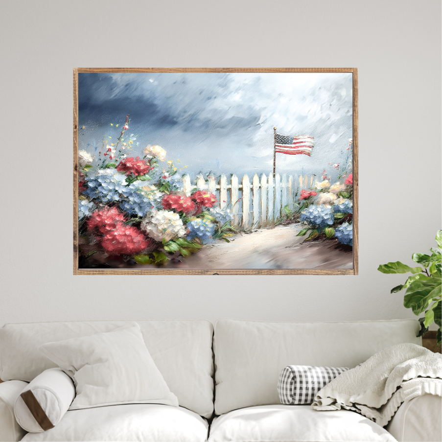 Colors of Freedom Canvas Printed Sign