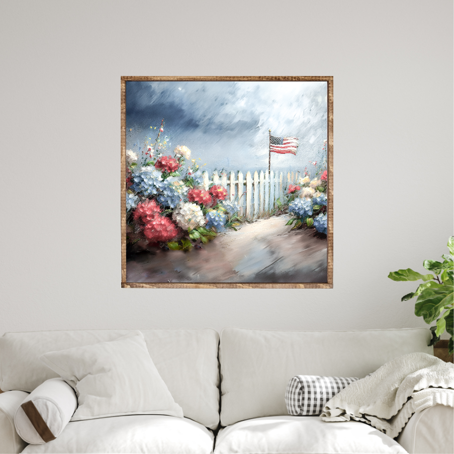 Colors of Freedom Canvas Printed Sign