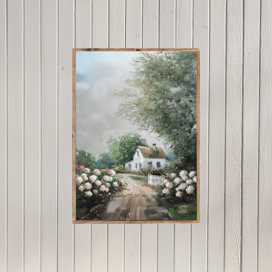 Country Villa in the Summertime Canvas Printed Sign