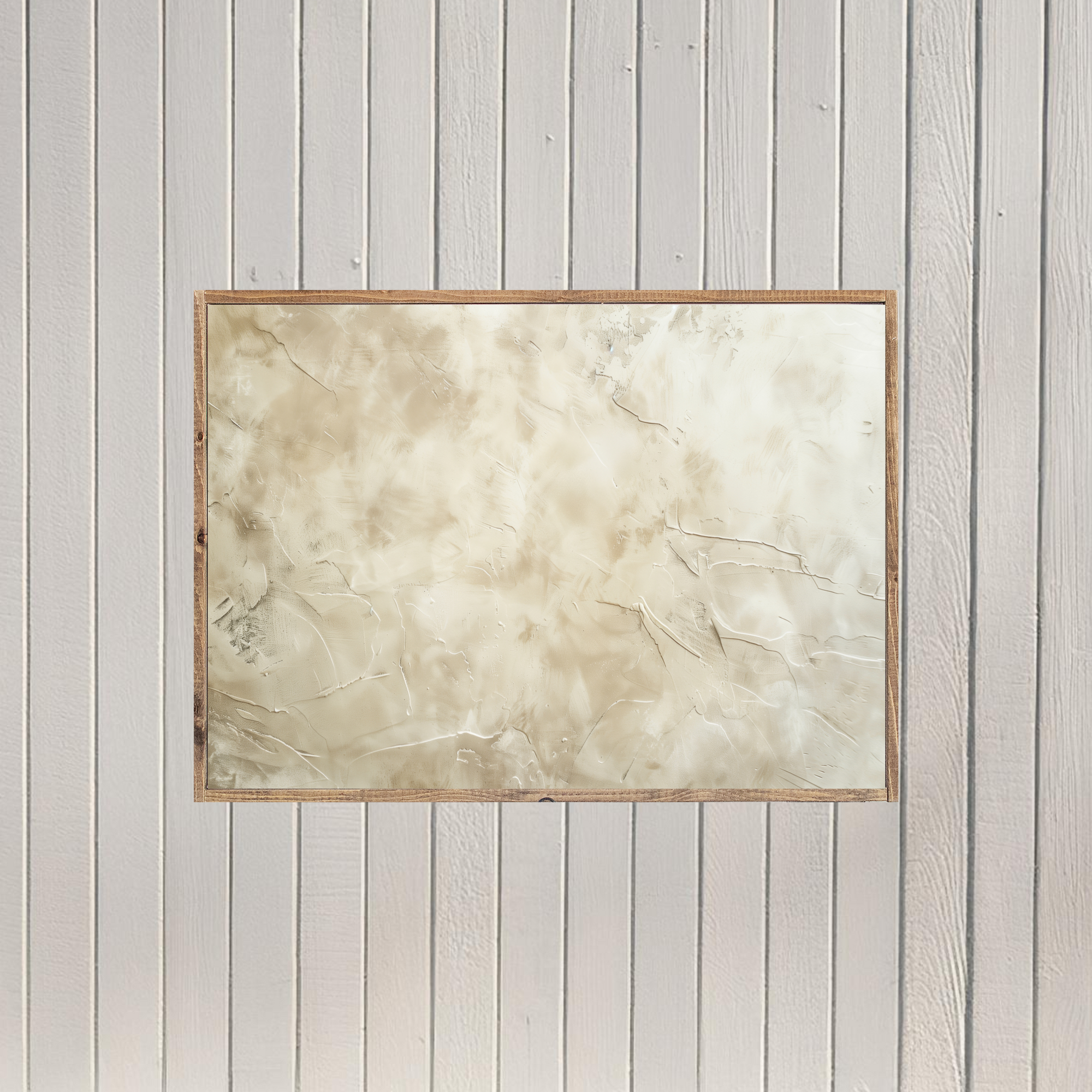 Cream Texture Layering Canvas Printed Sign