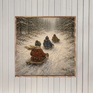 Childhood Carries Us Home Canvas Printed Sign