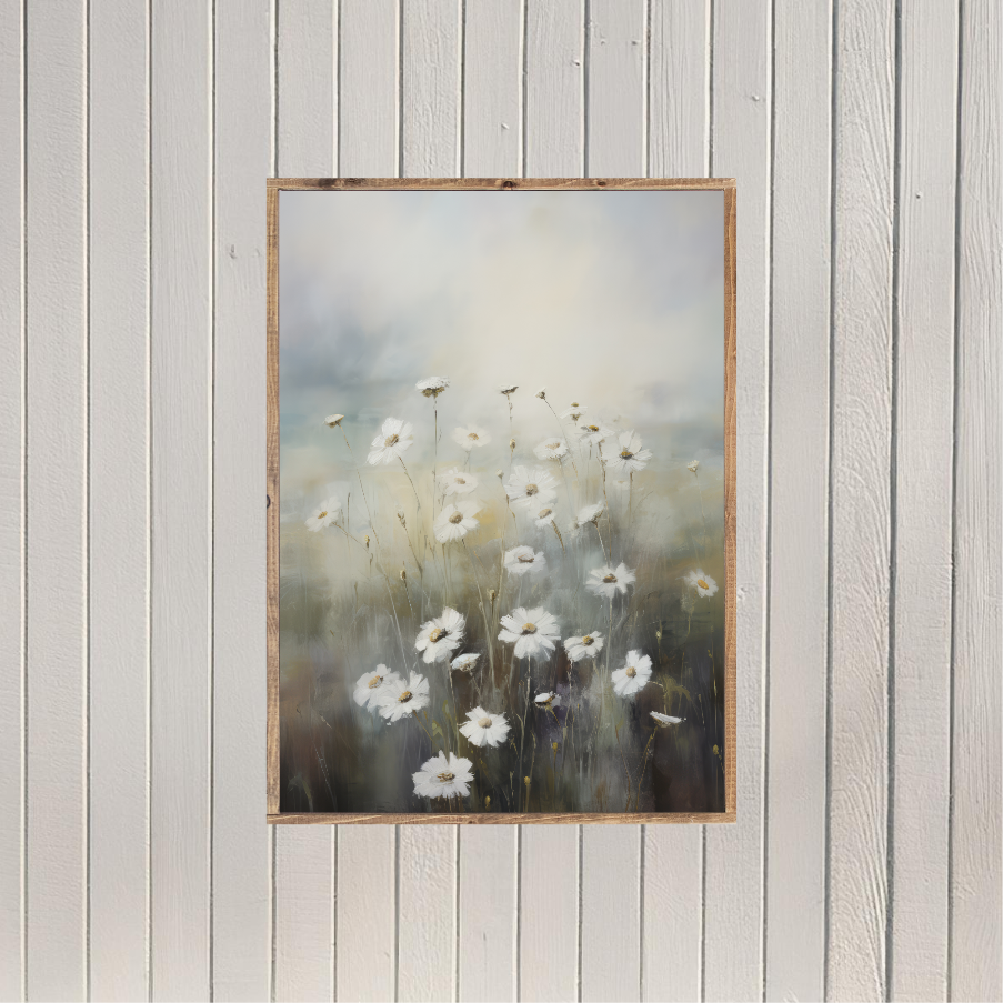 Daisies Canvas Printed Sign