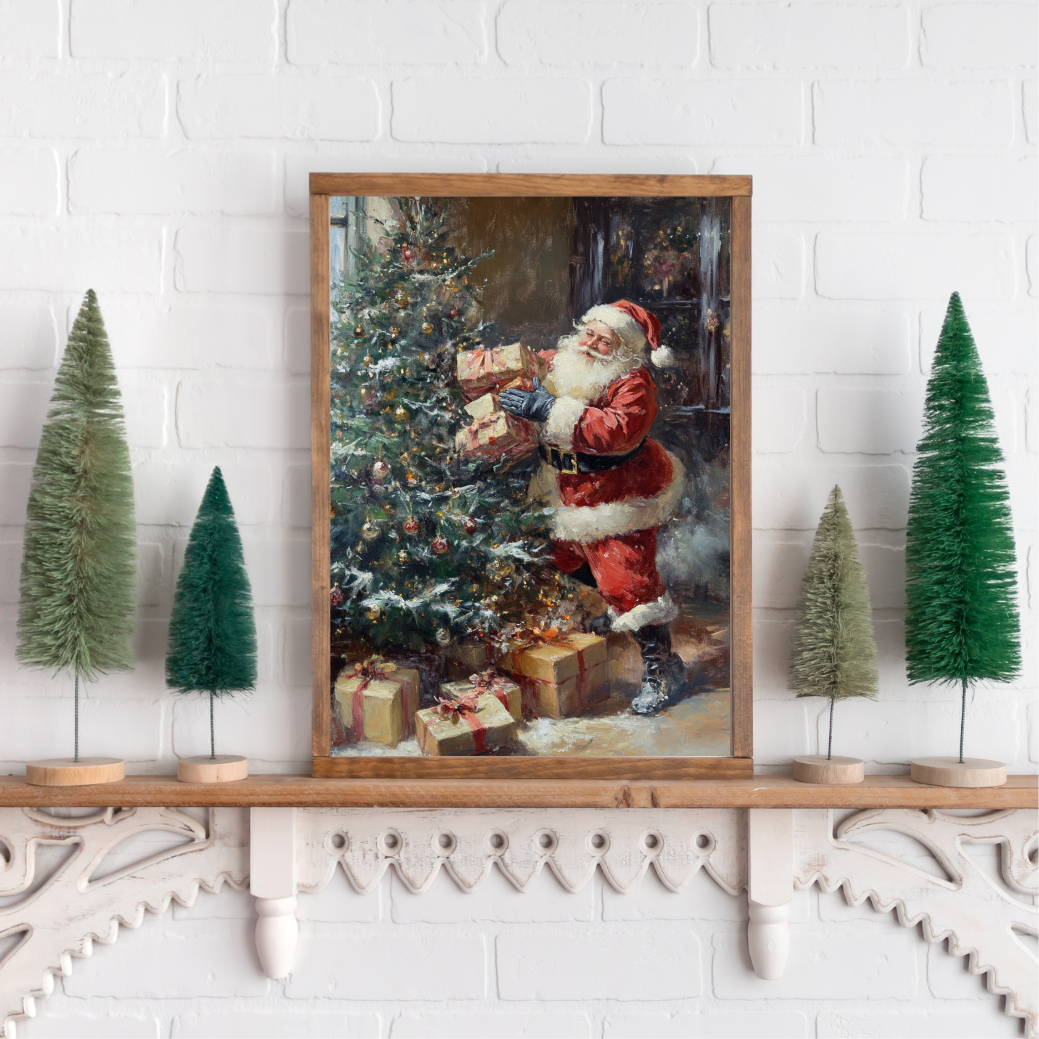 Delivering Christmas Joy Canvas Printed Sign