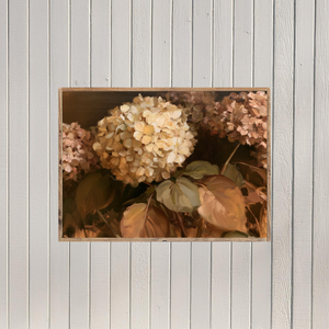 Dried Hydrangeas Canvas Printed Sign