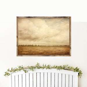 Dusty Field Canvas Printed Sign