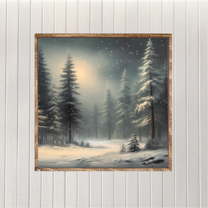 Enchanted Winter Storm Canvas Printed Sign