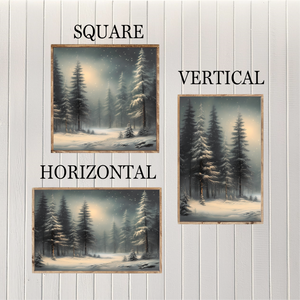 Enchanted Winter Storm Canvas Printed Sign