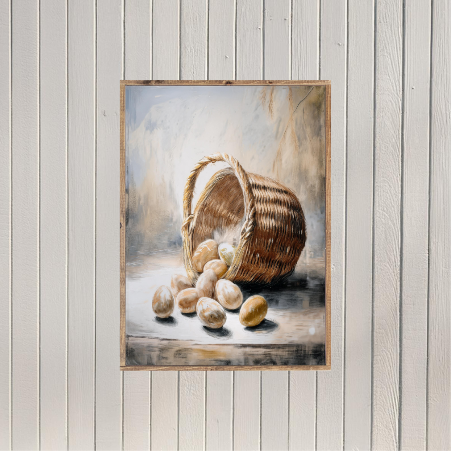 Eggs Ready for Easter Canvas Printed Sign