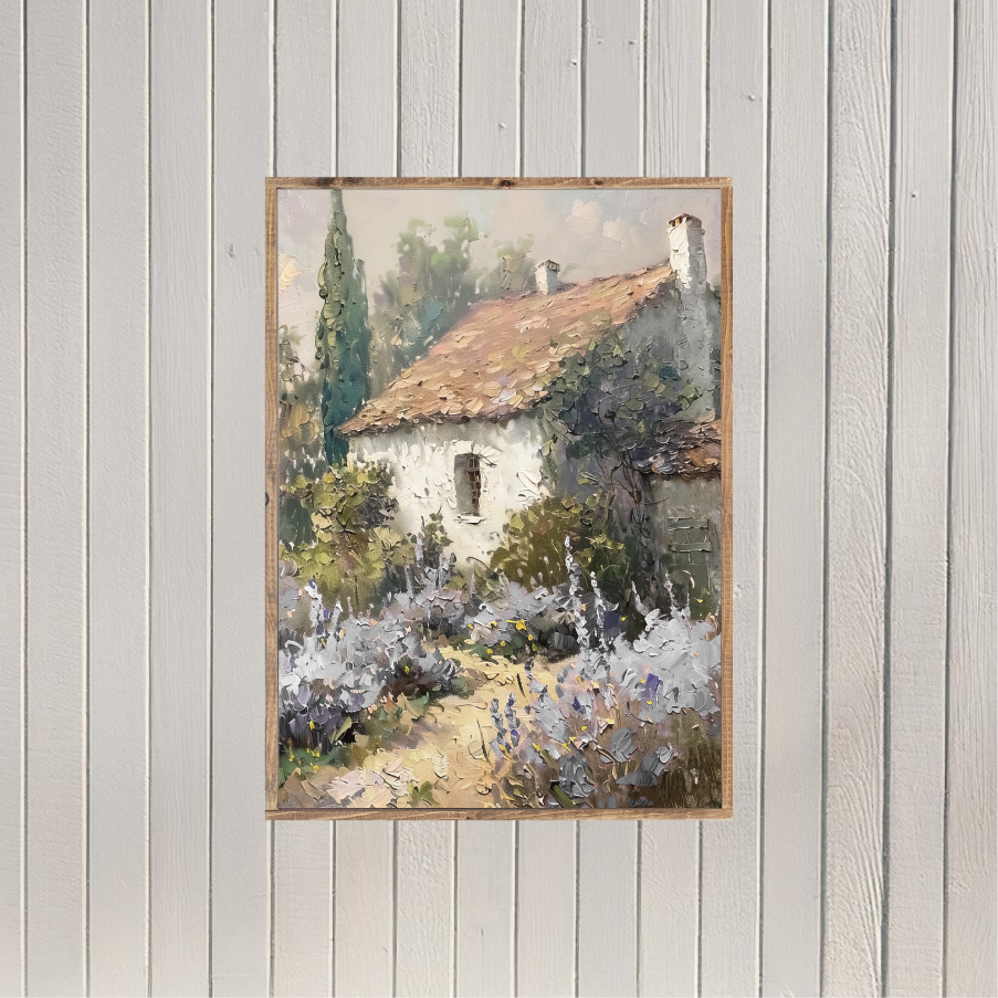 French Villa Canvas Printed Sign