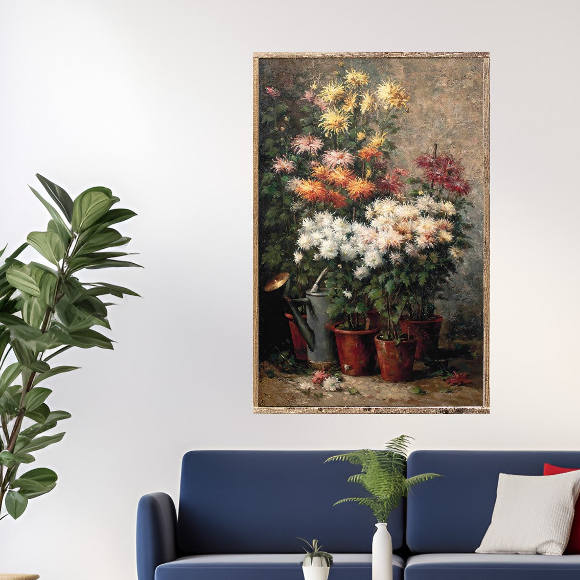 Freshly Potted Flowers Canvas Printed Sign