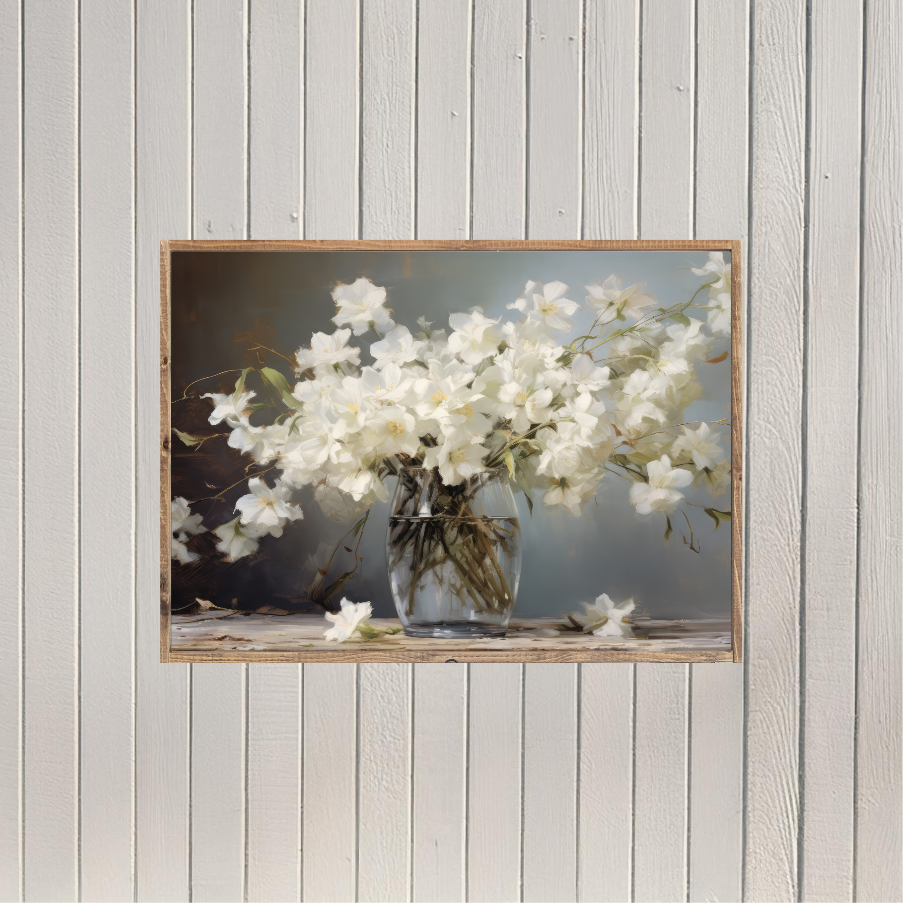 Fresh Spring Flowers Canvas Printed Sign