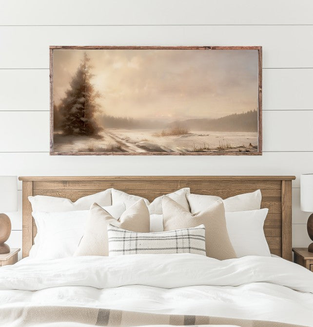 Frosted Dawn Canvas Printed Sign