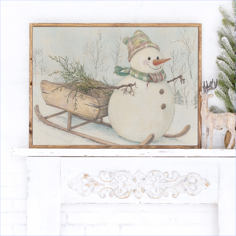 Frosty's Winter Haul Canvas Printed Sign