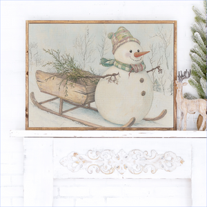 Frosty's Winter Haul Canvas Printed Sign