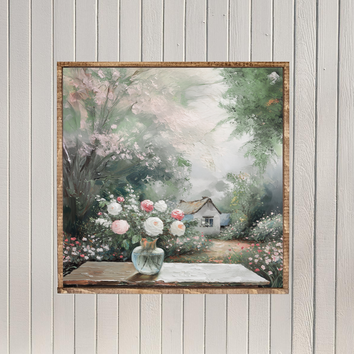 Garden Fresh Bouquet Canvas Printed Sign