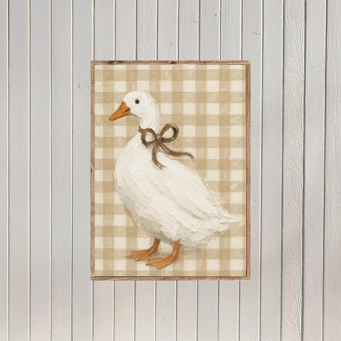 Gingham Goose Canvas Printed Sign