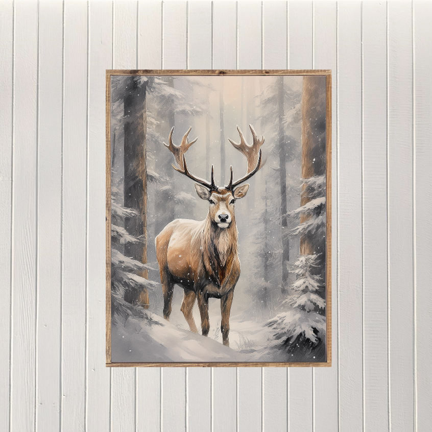 Graceful Guardian of the Forest Canvas Printed Sign