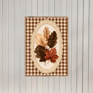 Grandma's Fall Doily Decor Canvas Printed Sign