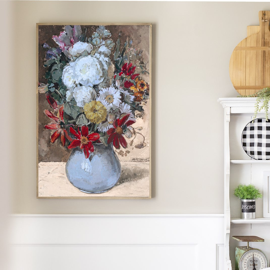 Happy Summer Bouquet Canvas Printed Sign