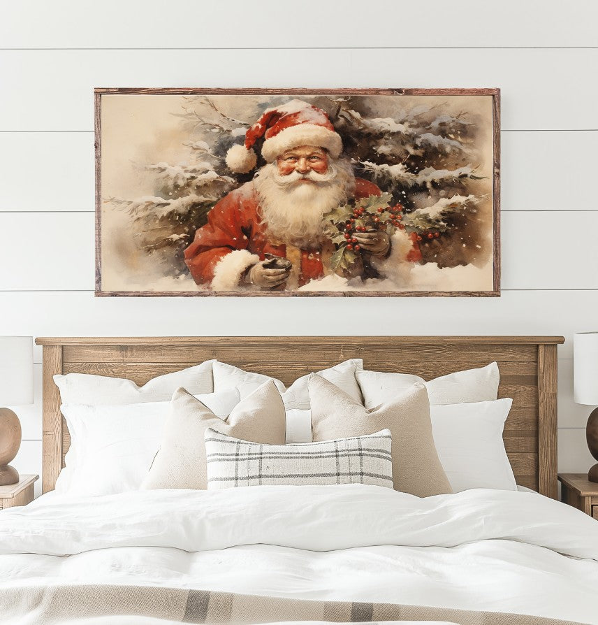 Holly Jolly Spirit Canvas Printed Sign