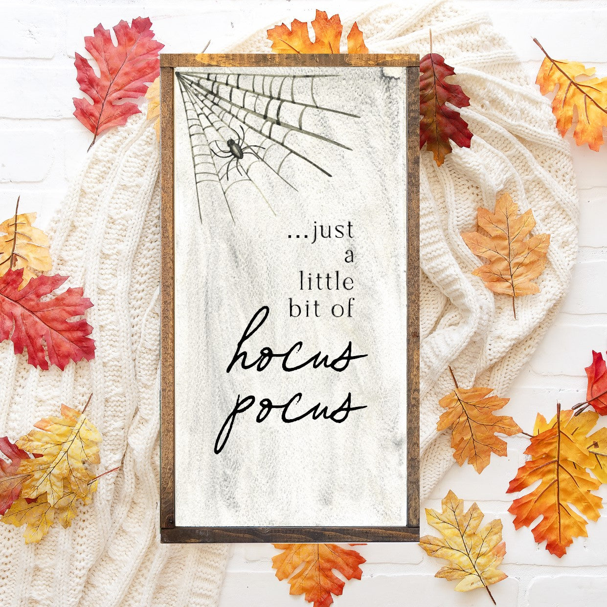 Just A Little Bit Of Hocus Pocus Canvas Printed Sign