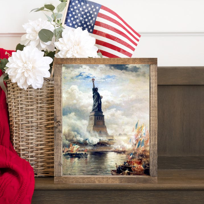 Lady Liberty Canvas Printed Sign