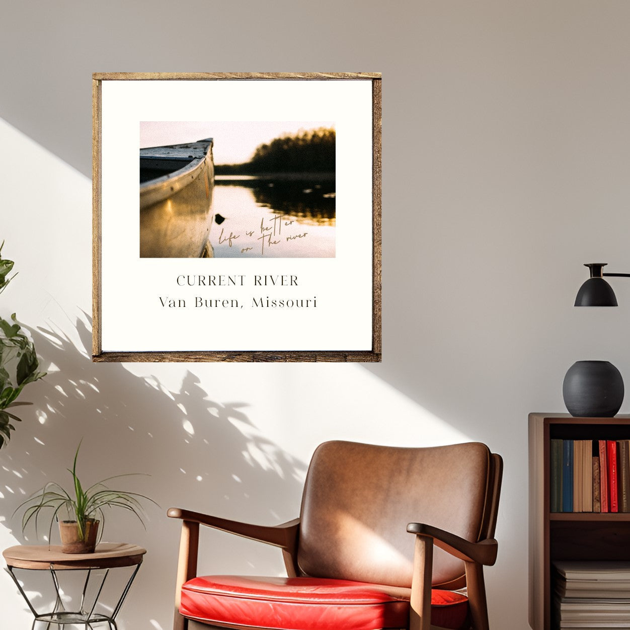 Life Is Better On The River Canvas Printed Sign