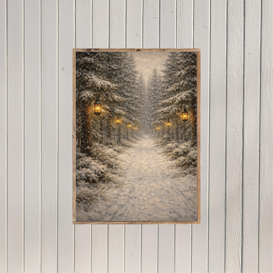 Lighting The Way Home Canvas Printed Sign