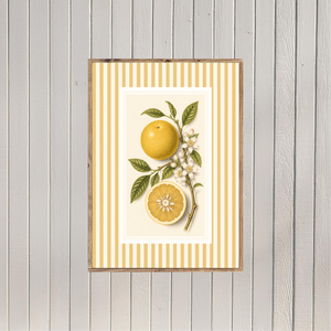 Limone Bloom Canvas Printed Sign