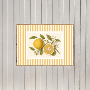 Limone Bloom Canvas Printed Sign
