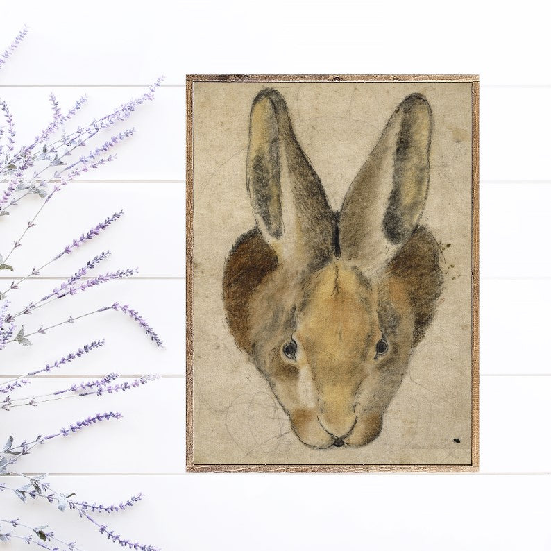 Little Brown Bunny Canvas Printed Sign