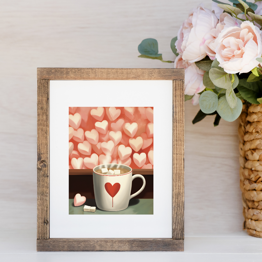 Love Coffee Canvas Printed Sign